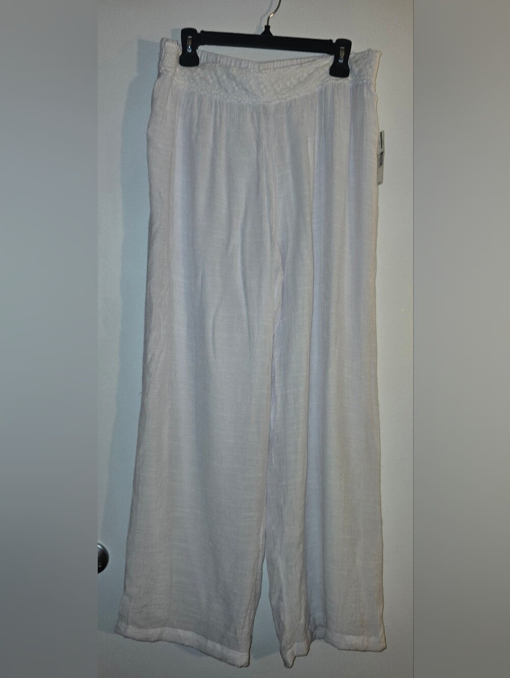 New Direction Light Weight White Women's Linen Pants